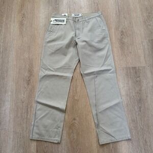 Mountain Khakis Teton Twill Pant Mens 36x32 Stone Relaxed Fit NWT